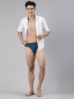 Faso Men's Cotton Contrast Rib Piping Brief (Pack of 2)