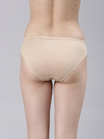Faso Women's Cotton Inner Elastic Bikini (Pack of 3)