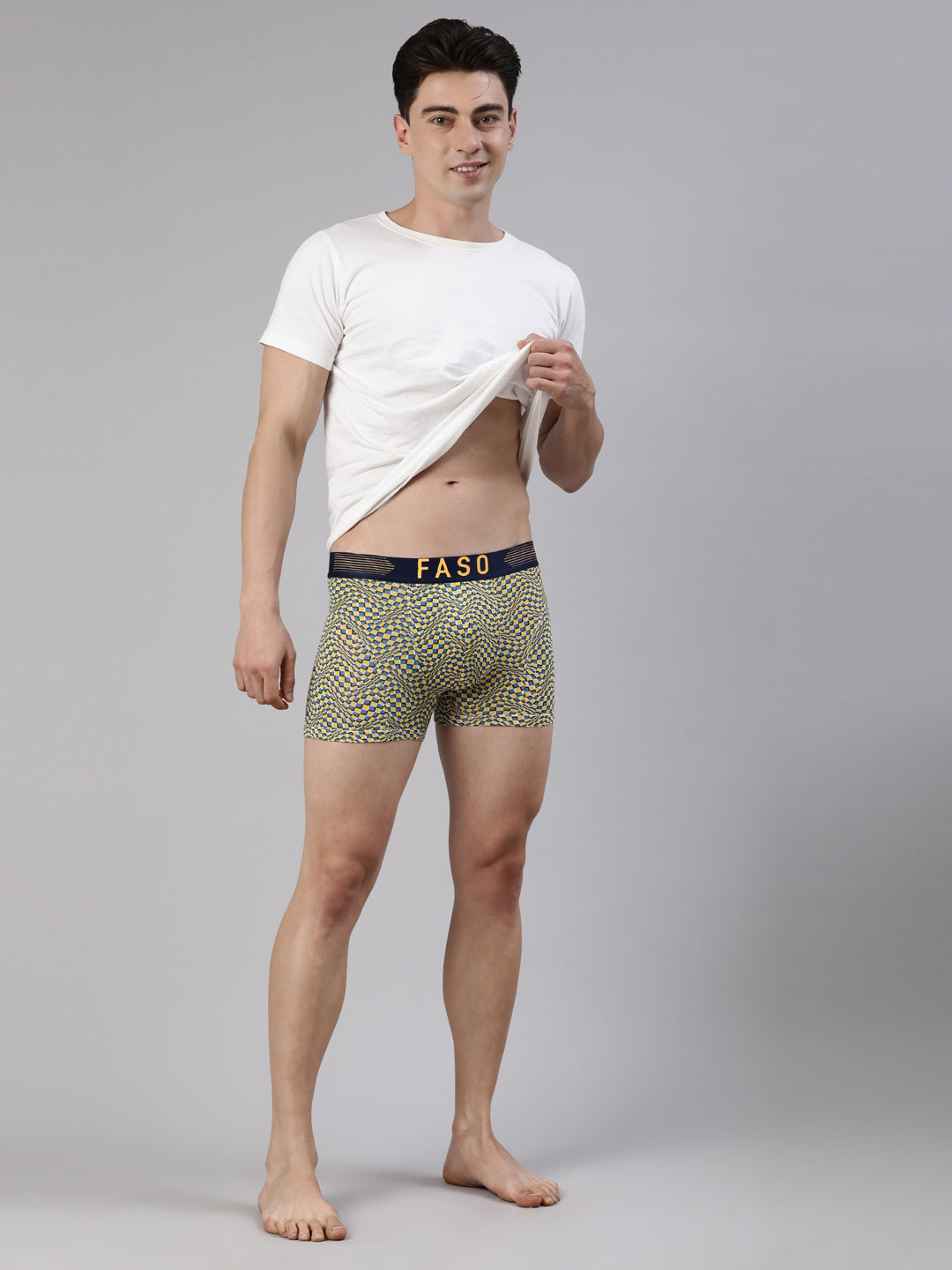 Faso Men's Premium Micro Modal Printed Trunk