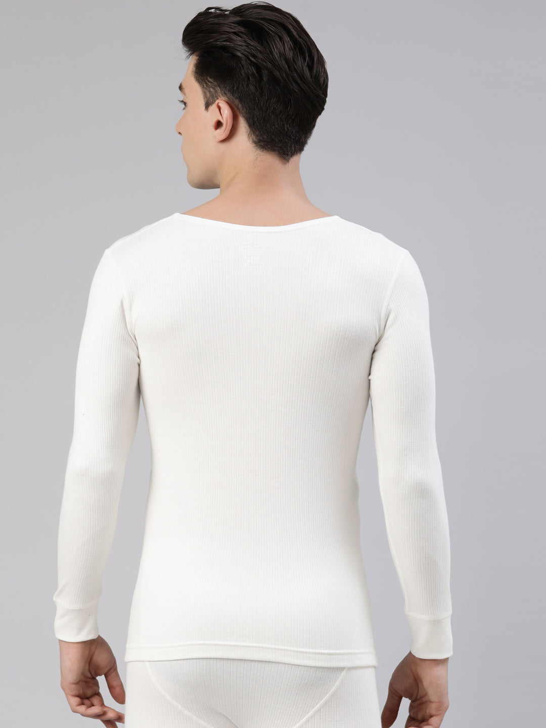 Faso Men's Round Neck Full Sleeve With Rib Thermal T-Shirt