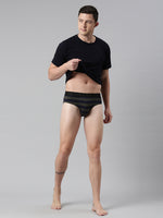 Faso Men's Cotton Yarn Dyed Striped Brief