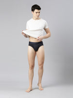 Faso Men's Cotton Outer Elastic All Over Print Brief