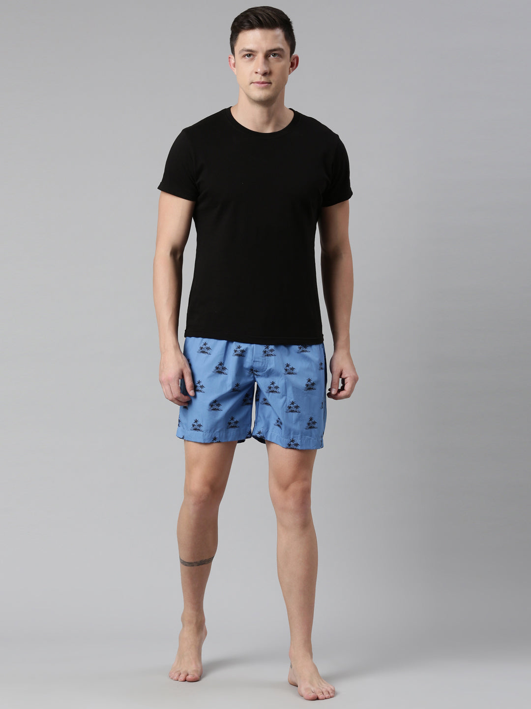 Faso Men's Cotton Printed Woven Boxer Shorts
