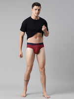 Faso Men's Cotton Outer Elastic All Over Print Brief