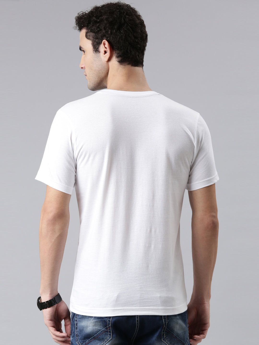 FASO Men’s Soft Cotton V-Neck T-Shirt
