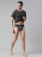 Faso Men's Cotton Outer Elastic All Over Print Brief