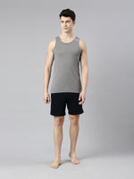 FASO Men’s Cotton Track Shorts with Denim Pocket