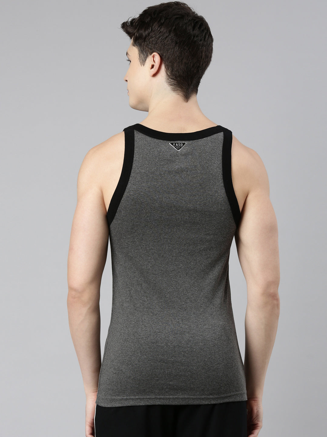 Faso Men's Cotton Racerback Color Vest