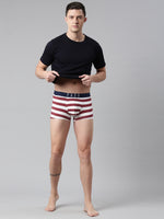 Faso Men's Cotton Yarn Dyed Striped Trunk