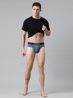 Faso Men's Cotton Outer Elastic All Over Print Brief