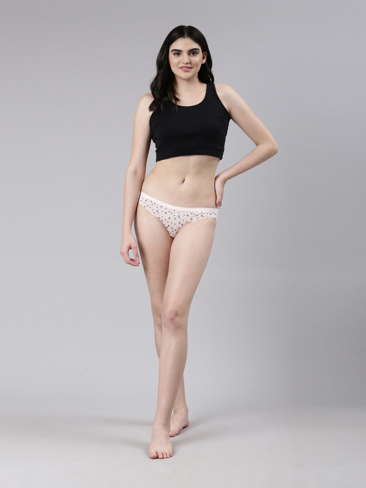 Faso Women's Cotton Outer Elastic Bikini (Pack of 3)