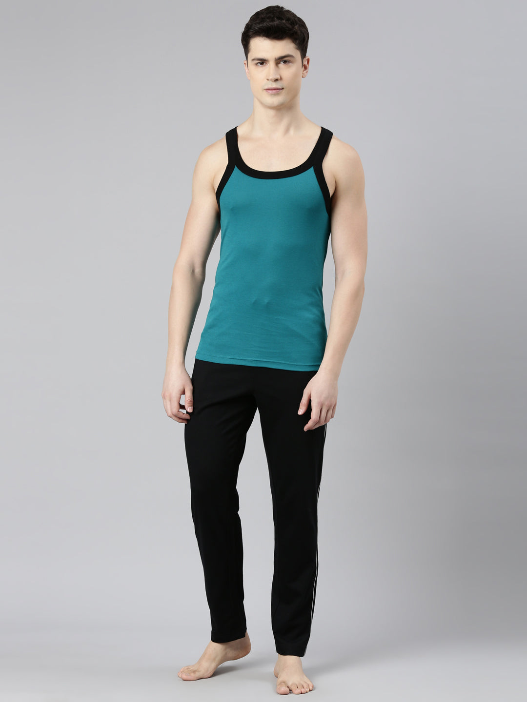 Faso Men's Cotton Racerback Color Vest