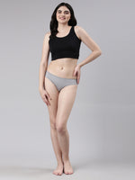 Faso Women's Cotton Inner Elastic Bikini (Pack of 2)