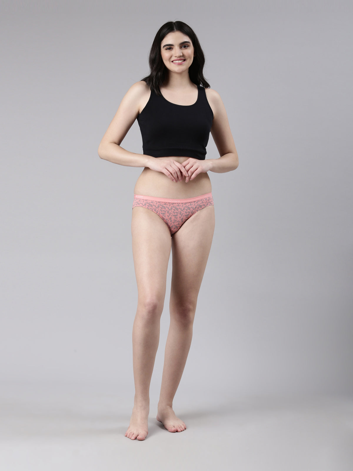 Faso Women's Cotton Outer Elastic Bikini (Pack of 3)