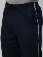 Faso Men's Cotton Side Seam Piping Track Pant