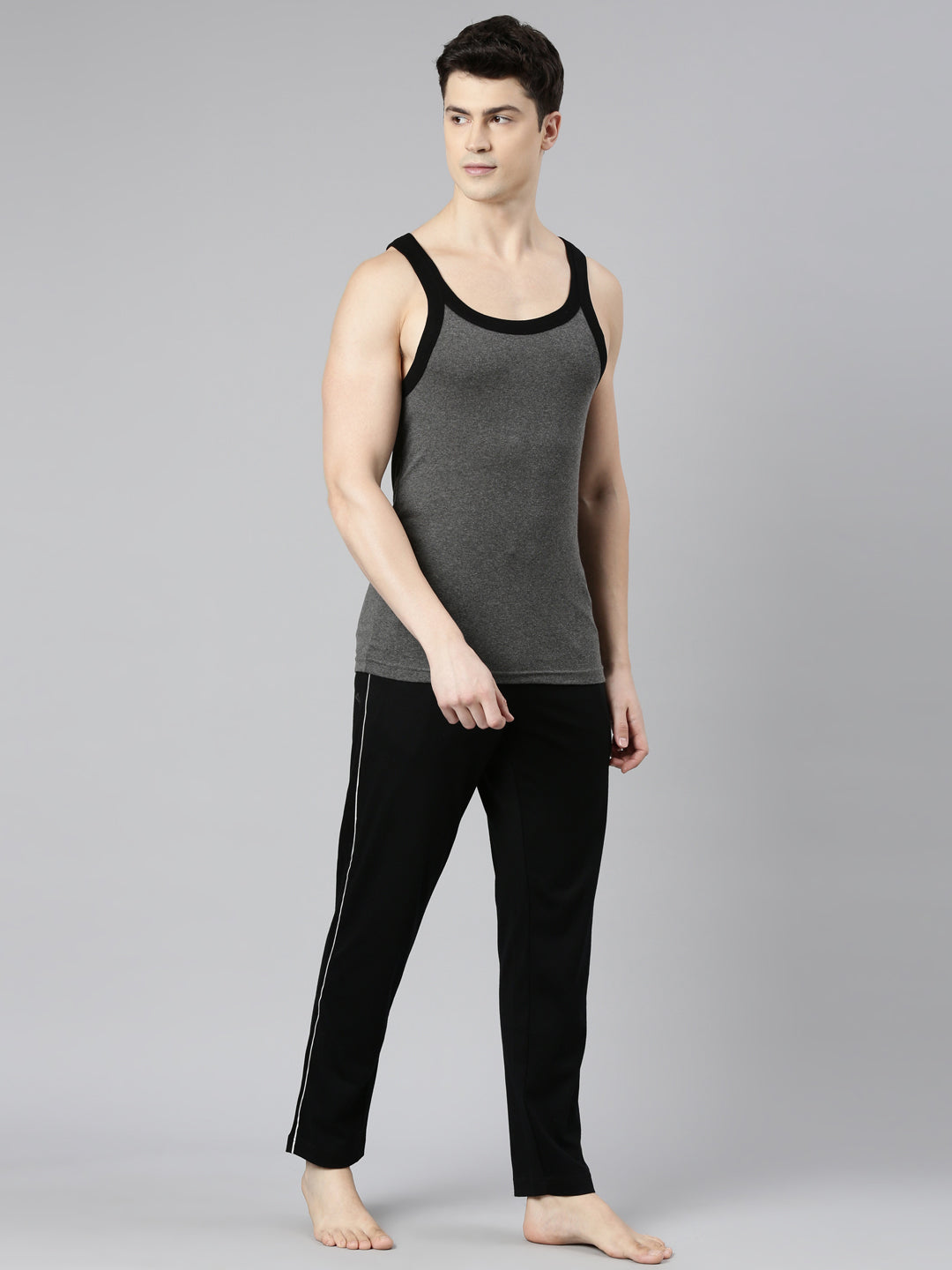 Faso Men's Cotton Racerback Color Vest