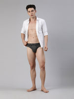 Faso Men's Cotton Contrast Rib Piping Brief (Pack of 2)