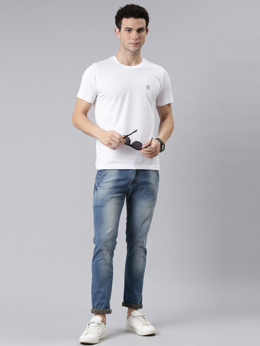 FASO Men’s Cotton Crew Neck Casual T-Shirt