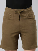 FASO Men’s Cotton Track Shorts with Denim Pocket