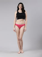 Faso Women's Cotton Outer Elastic Bikini (Pack of 3)