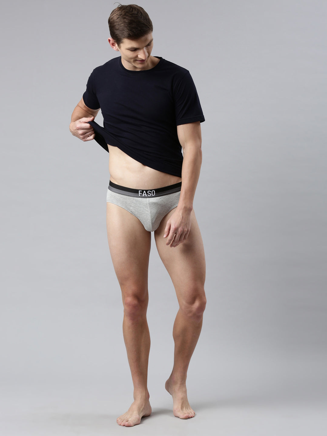 Faso Men's Cotton Outer Elastic Brief(Pack of 2)