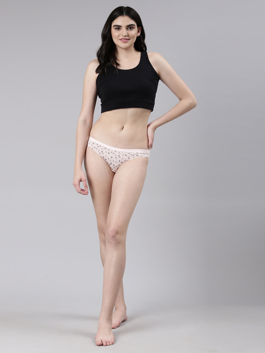 Faso Women's Cotton Outer Elastic Bikini (Pack of 2)