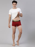 Faso Men's Cotton Neon Outer Elastic Trunk (Pack of 2)