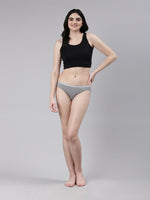 Faso Women's Cotton Outer Elastic Bikini (Pack of 3)
