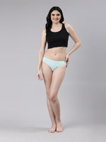 Faso Women's Cotton Inner Elastic Bikini (Pack of 3)