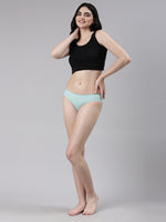 Faso Women's Cotton Inner Elastic Bikini (Pack of 2)