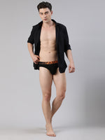 Faso Men's Cotton Neon Outer Elastic Brief (Pack of 2)