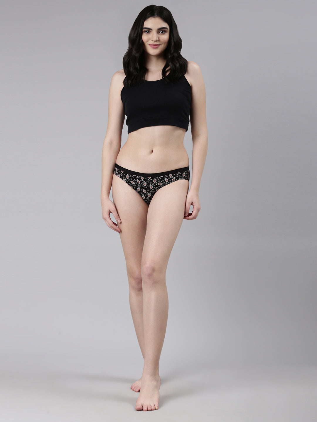 Faso Women's Cotton Outer Elastic Bikini (Pack of 2)