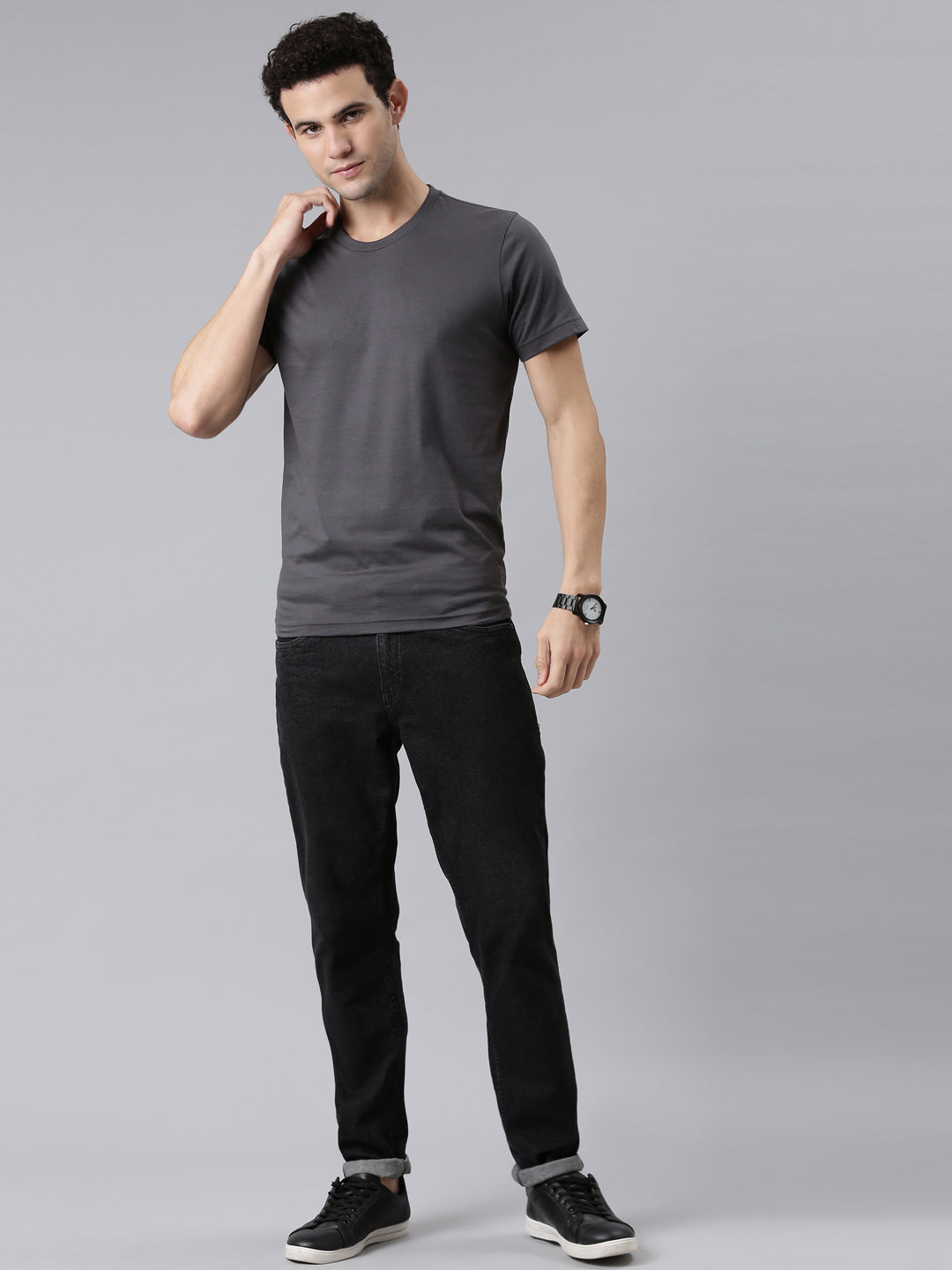 FASO Men’s Cotton Crew Neck Casual T-Shirt