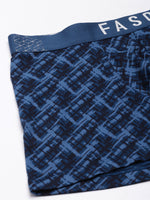 Faso Men's Cotton Stretch All Over Print Trunks