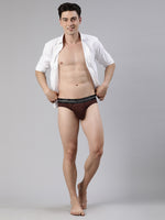 Faso Men's Cotton Contrast Rib Piping Brief (Pack of 2)