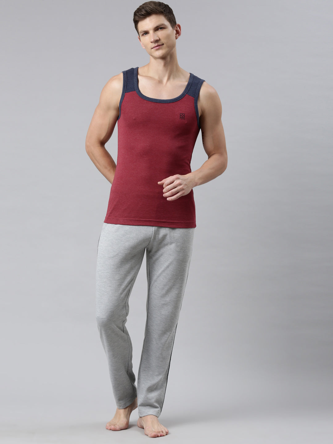 Faso Men's Cotton Color Vest