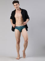 Faso Men's Cotton Neon Outer Elastic Brief (Pack of 2)