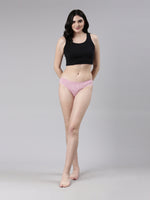 Faso Women's Cotton Inner Elastic Bikini (Pack of 3)