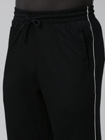 Faso Men's Cotton Side Seam Piping Track Pant