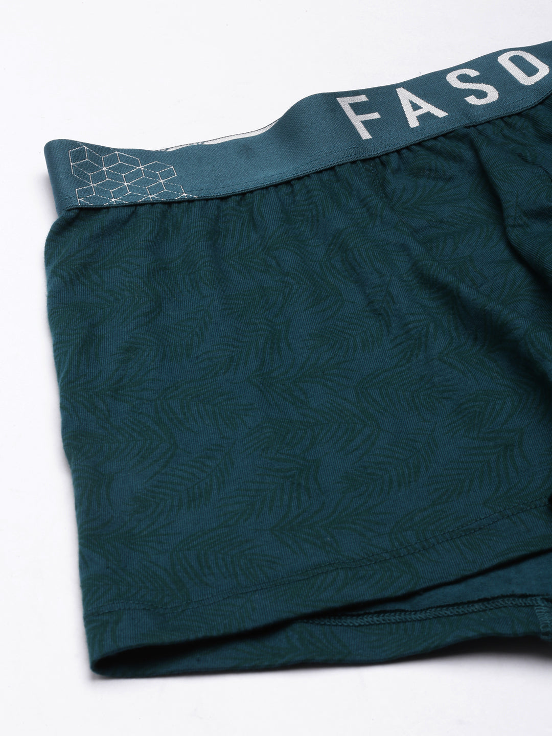 Faso Men's Cotton Stretch All Over Print Trunks