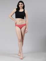 Faso Women's Cotton Inner Elastic Bikini (Pack of 2)