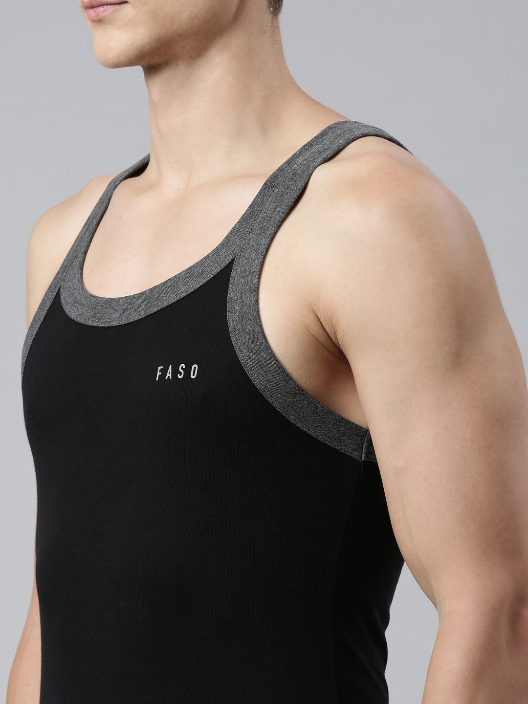 Faso Men's Premium Cotton Color Vest