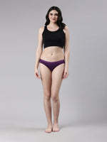 Faso Women's Cotton Outer Elastic Bikini (Pack of 3)