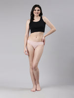 Faso Women's Cotton Inner Elastic Bikini (Pack of 3)
