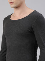 Faso Men's Round Neck Full Sleeve With Rib Thermal T-Shirt
