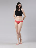 Faso Women's Cotton Outer Elastic Bikini (Pack of 3)