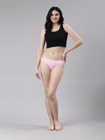 Faso Women's Cotton Outer Elastic Bikini (Pack of 3)