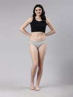 Faso Women's Cotton Inner Elastic Bikini (Pack of 3)