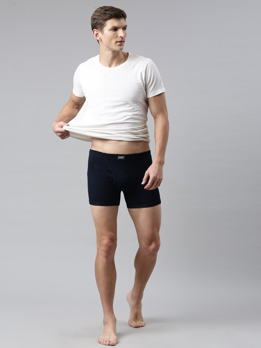 Faso Men's Cotton Inner Elastic Trunk (Pack of 2)