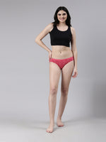 Faso Women's Cotton Outer Elastic Bikini (Pack of 3)
